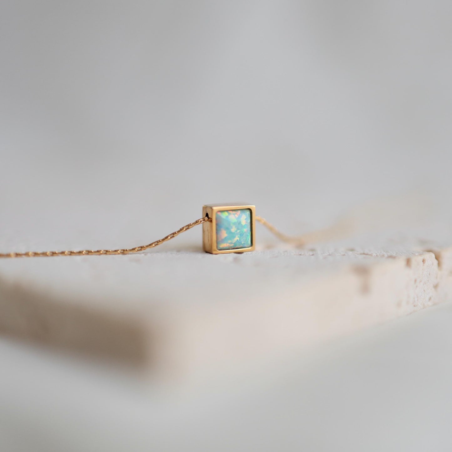 Natural Blue Opal Necklace,