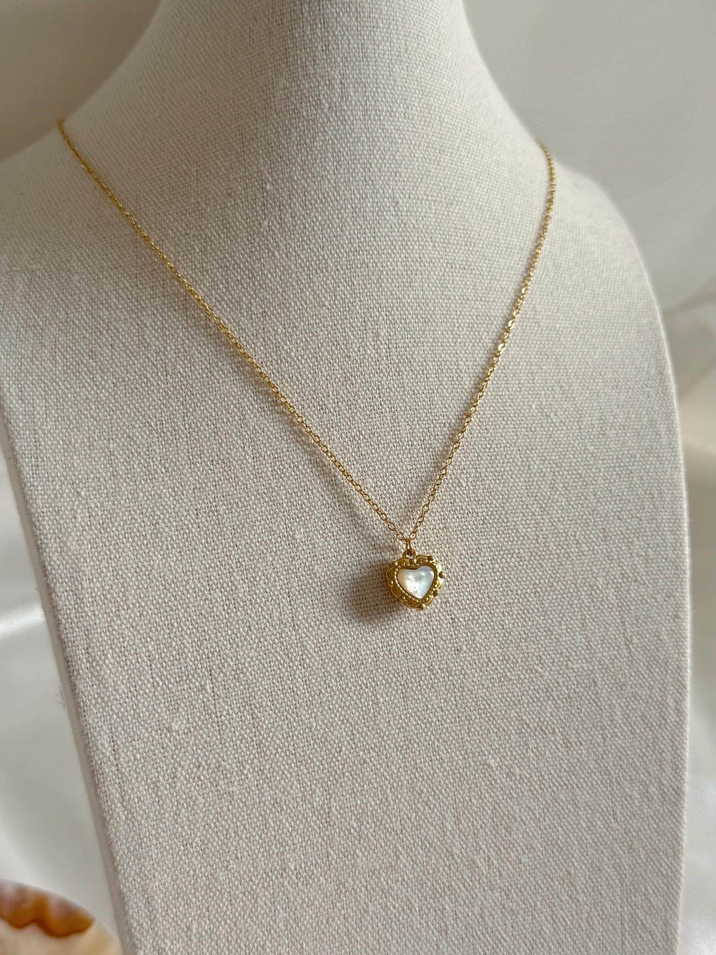 Vintage Gold Heart Necklace