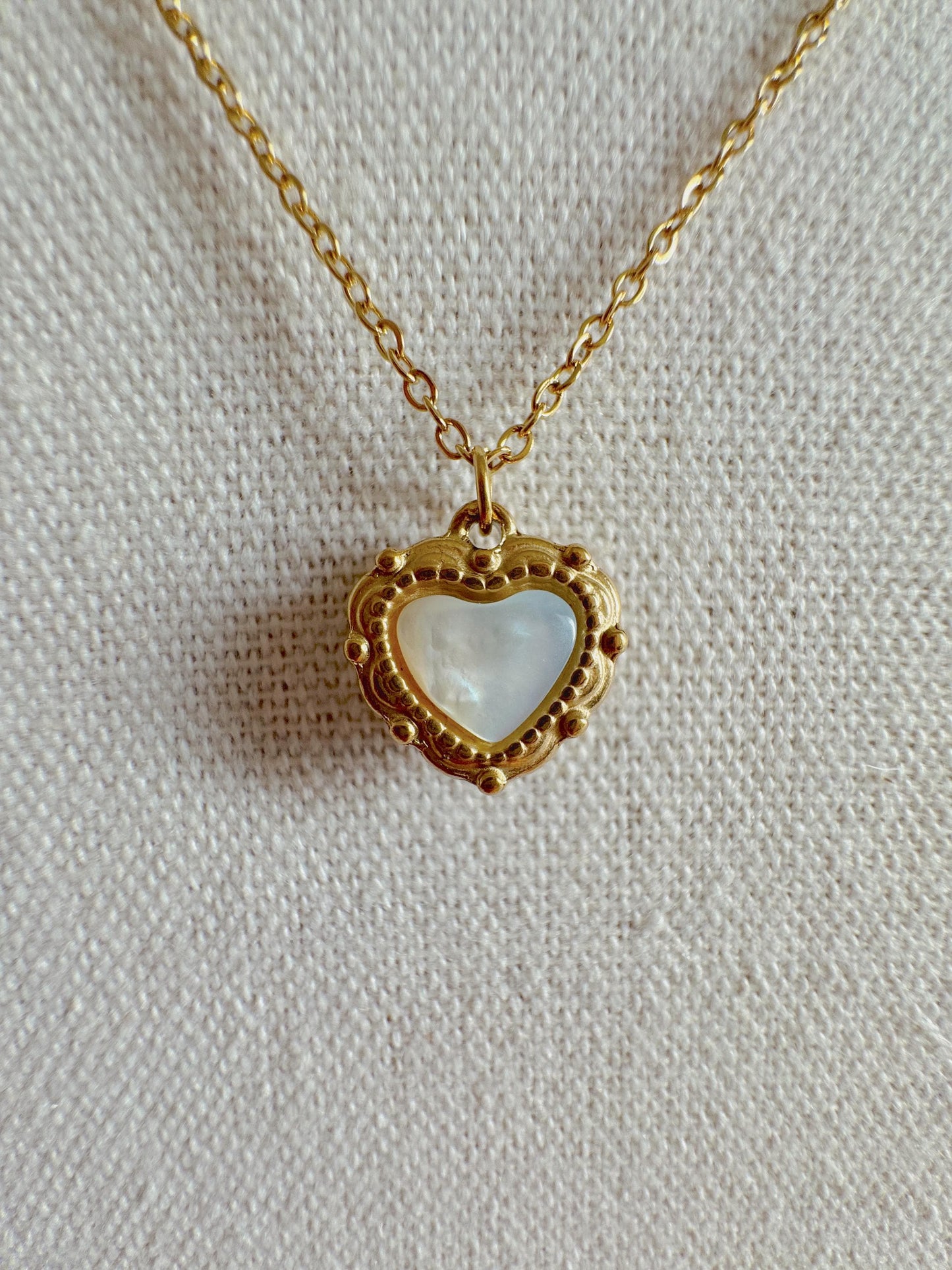 Vintage Gold Heart Necklace