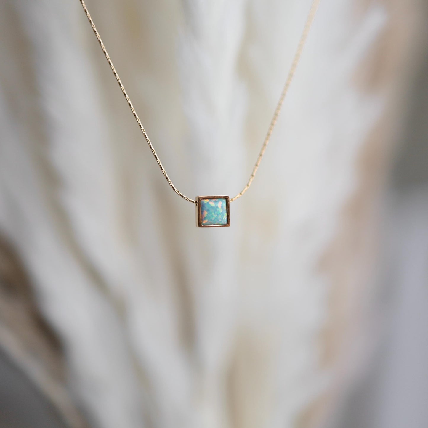 Natural Blue Opal Necklace,